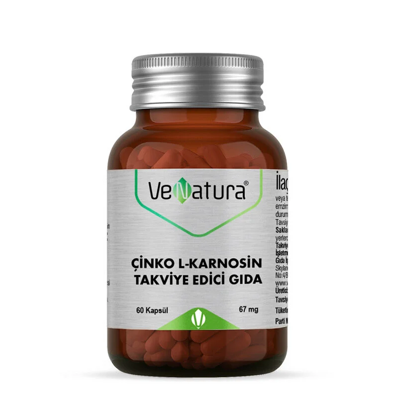دعم غذائي يومي: VeNatura Zinc L-Carnosine 60 كبسولة 2