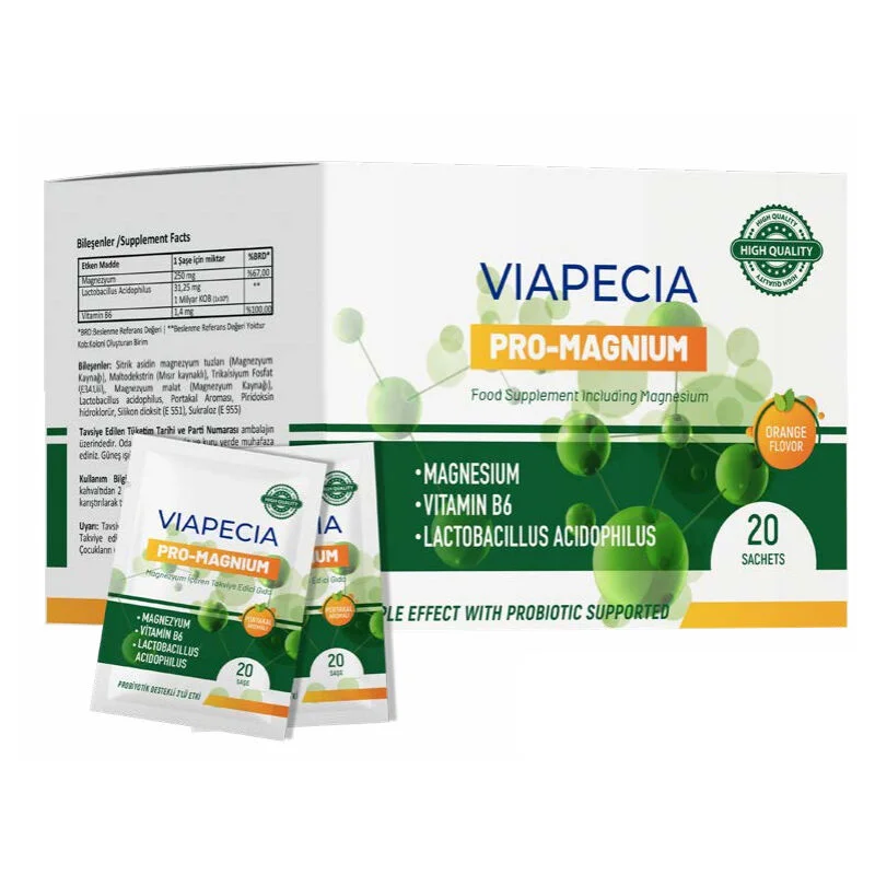 عزز صحتك بالمغنيسيوم: Viapecia Pro-Magnium 20 كيس 2