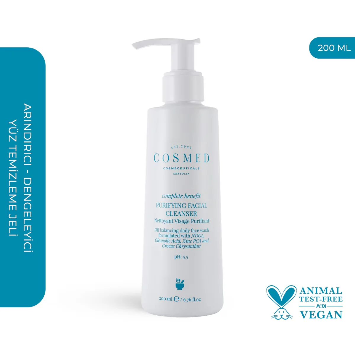 Cosmed Complete Benefit Face Cleanser 200 ml 3