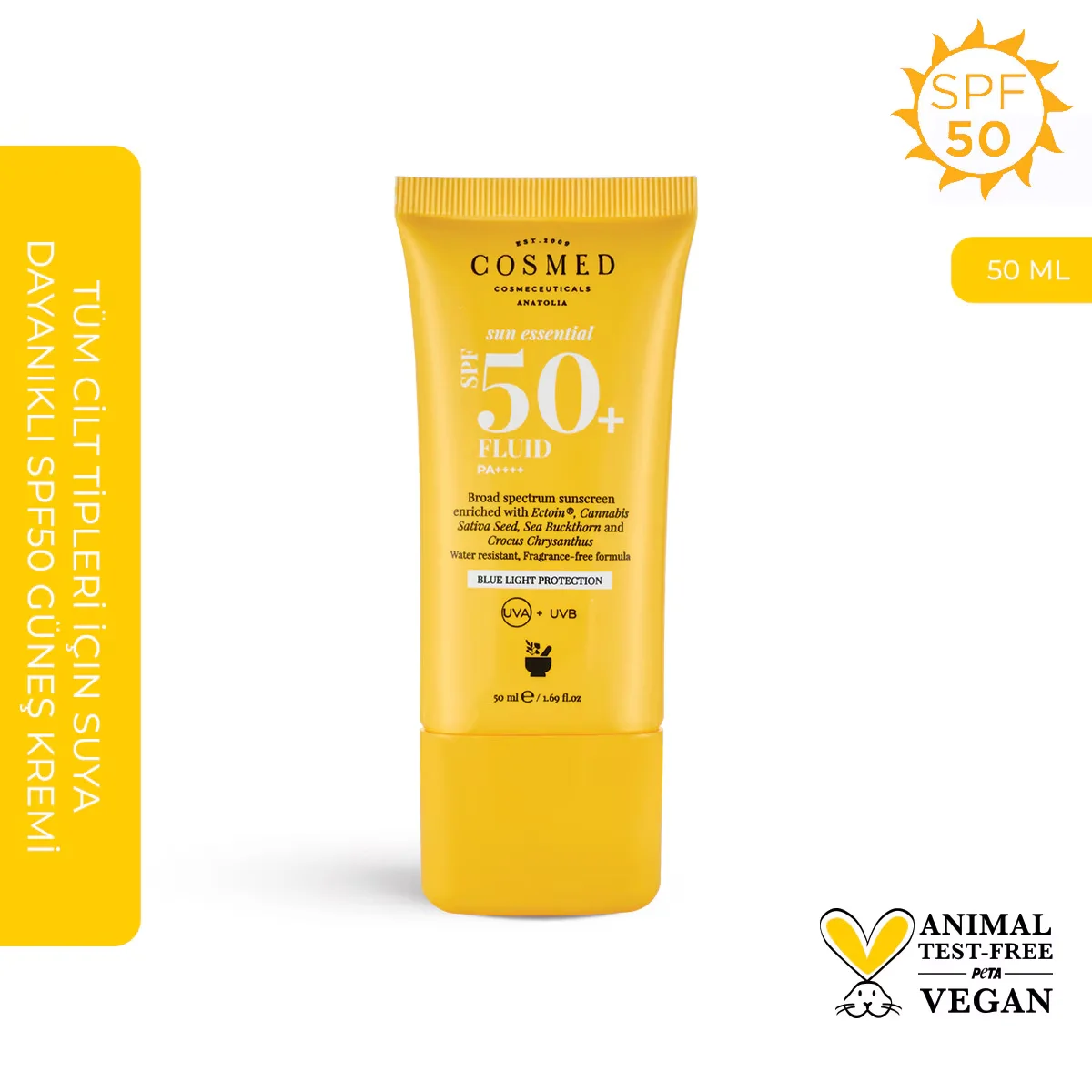 سائل واقي شمس SPF 50+ 50 مل من كوسمد Cosmed 4