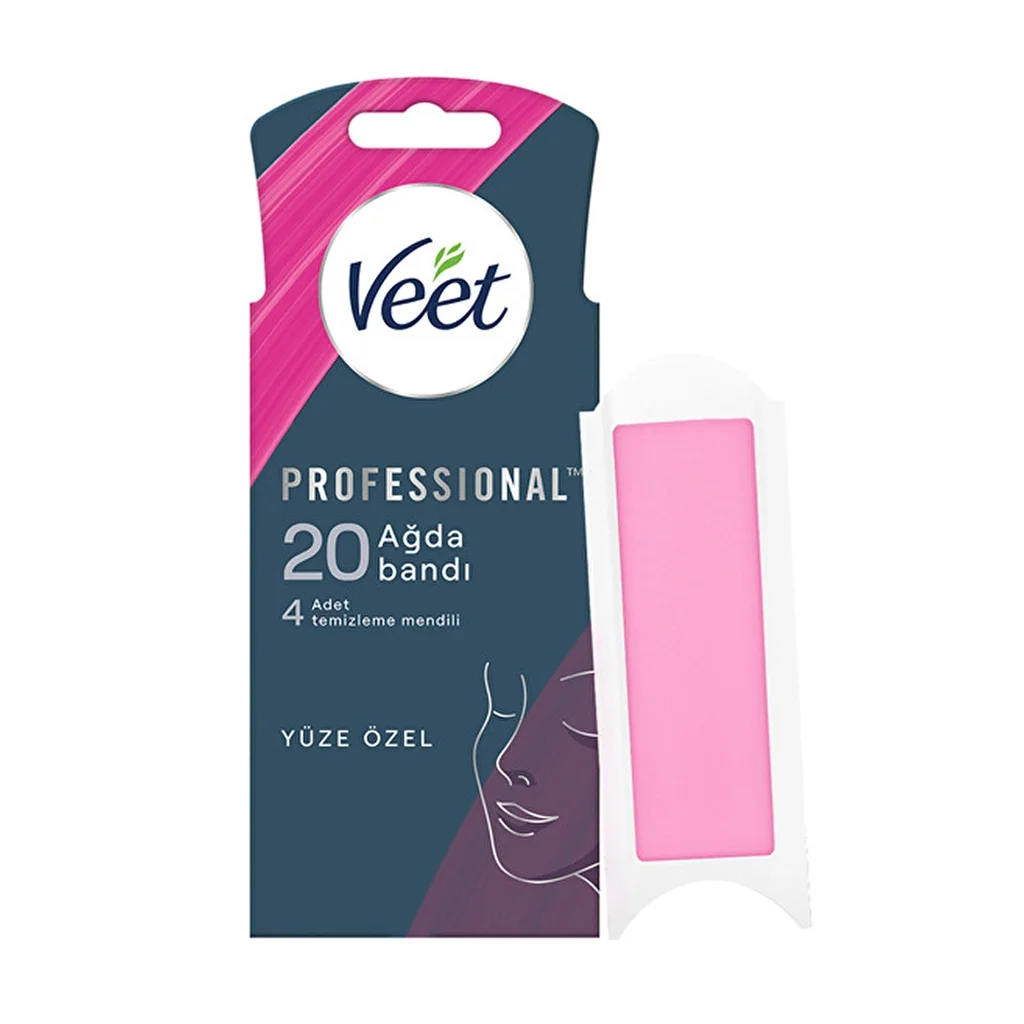 Veet شرائح شمع فيت بروفيشنال للبشرة العادية مخصصة للوجه، 20 قطعة 2