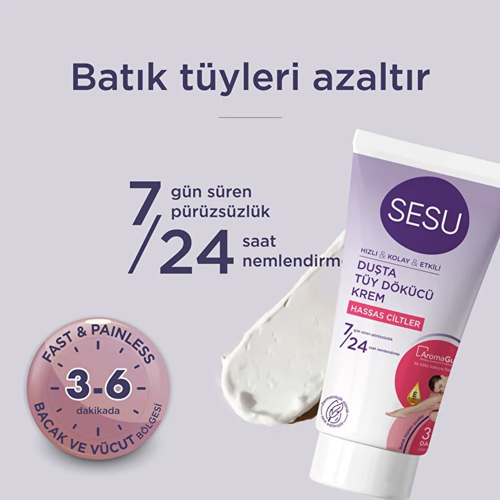 Sesu Sensitive Shower Hair Removal Cream 150 ml 4