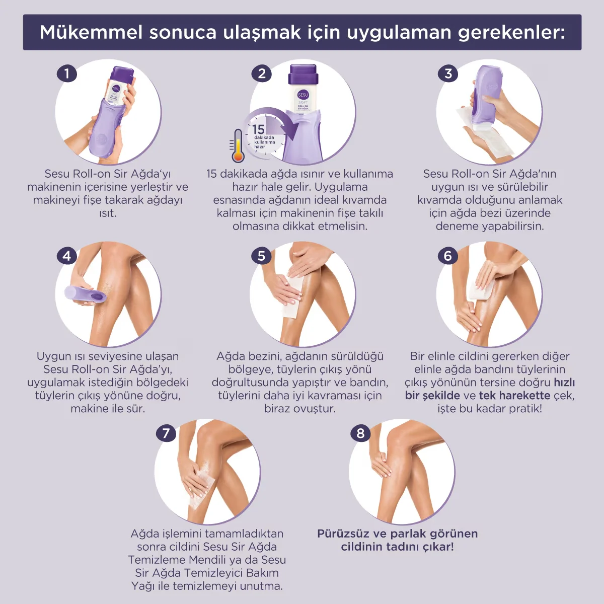 Sesu مجموعة إزالة الشعر بالشمع الناعم من سيسو 6