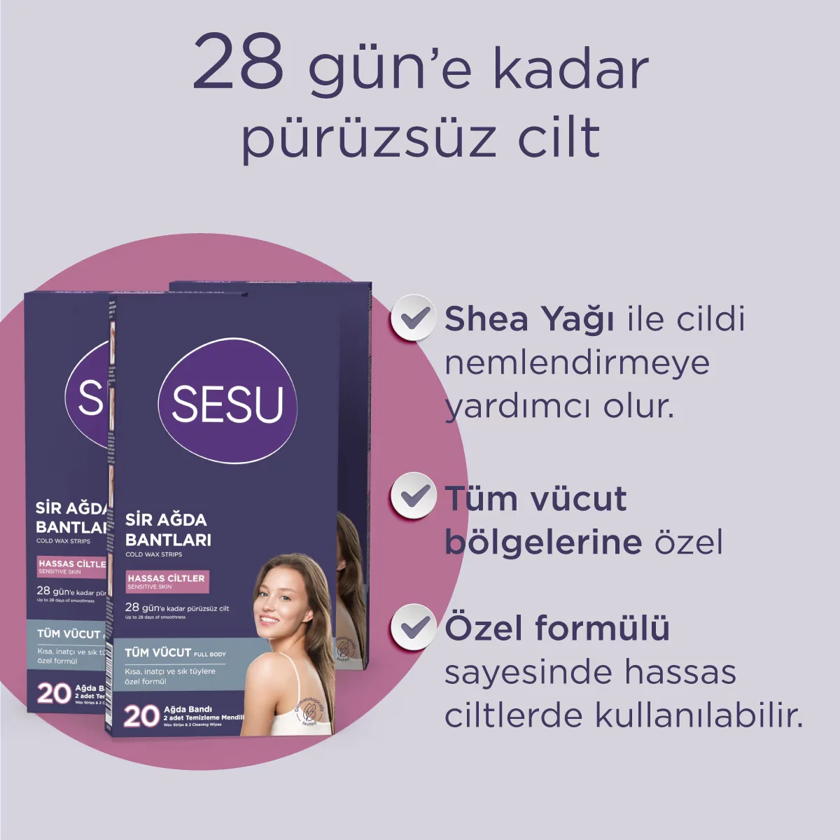 Sesu شرائح شمع سيسو للبشرة الحساسة، 20 قطعة 6
