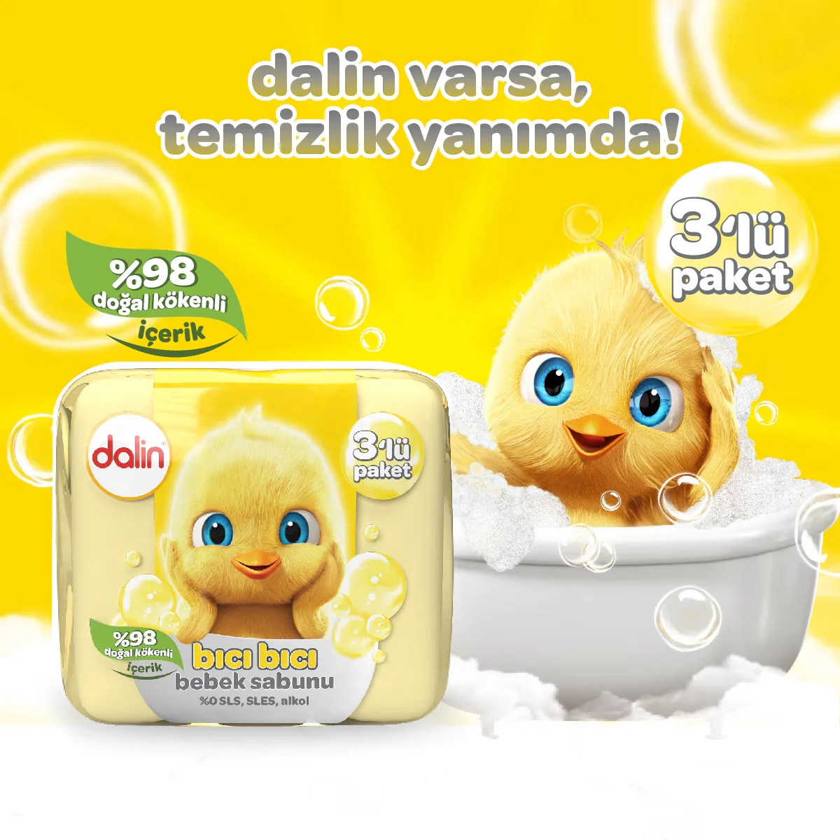 Dalin Klasik Bebek Sabunu 3x75 gr 4