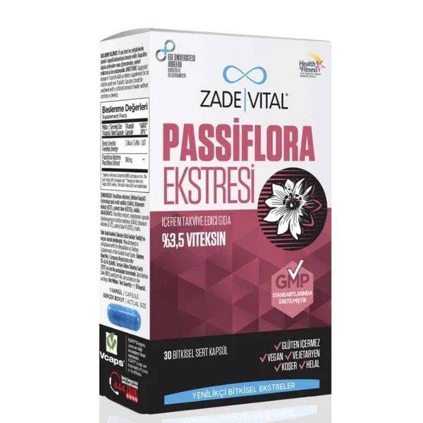 Zade Vital كبسولات عشبية من مستخلص زهرة الآلام زاده فيتال، 30 كبسولة