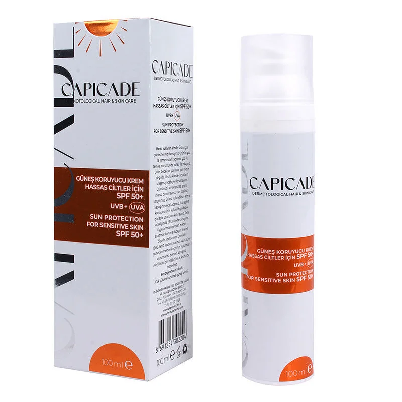 كريم واقي شمس SPF 50+ للبشرة الحساسة 100 مل من كابيكيد Capicade 3