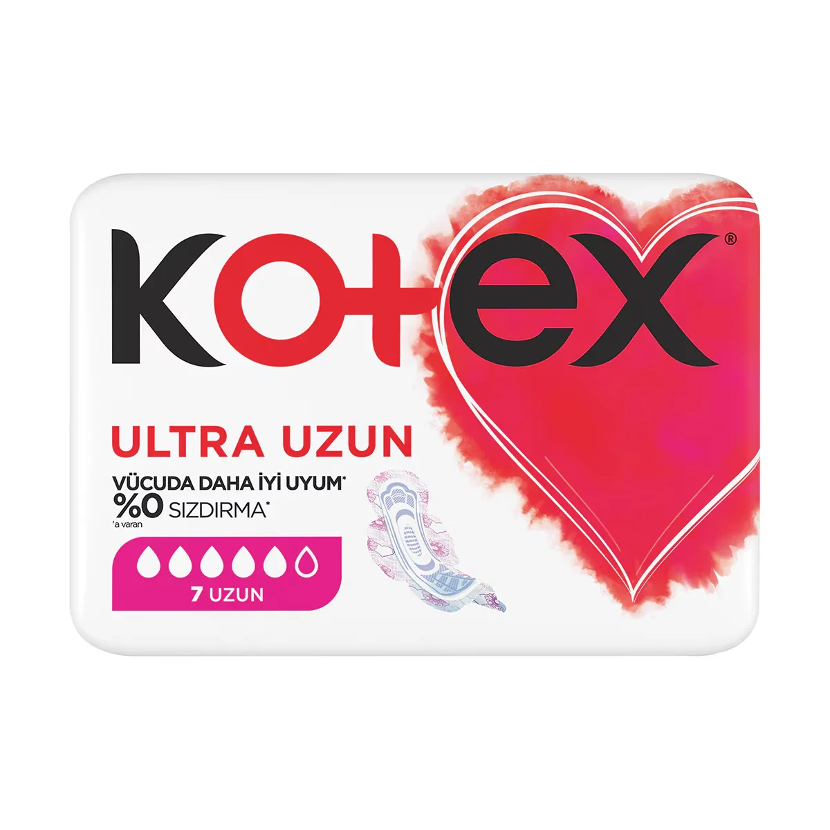 Kotex كوتكس فوط صحية طويلة مجنحة فائقة النعومة وجافة للغاية، 7 قطع