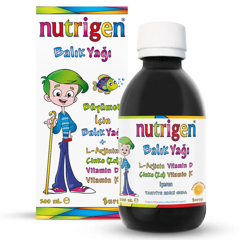 Nutrigen Orange Flavored Fish Oil Syrup 200 ml