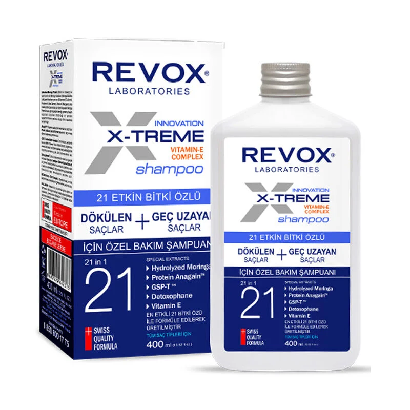 Revox شامبو ريفوكس إكستريم 21 بخلاصة النباتات النشطة لعلاج تساقط الشعر 400 مل 2
