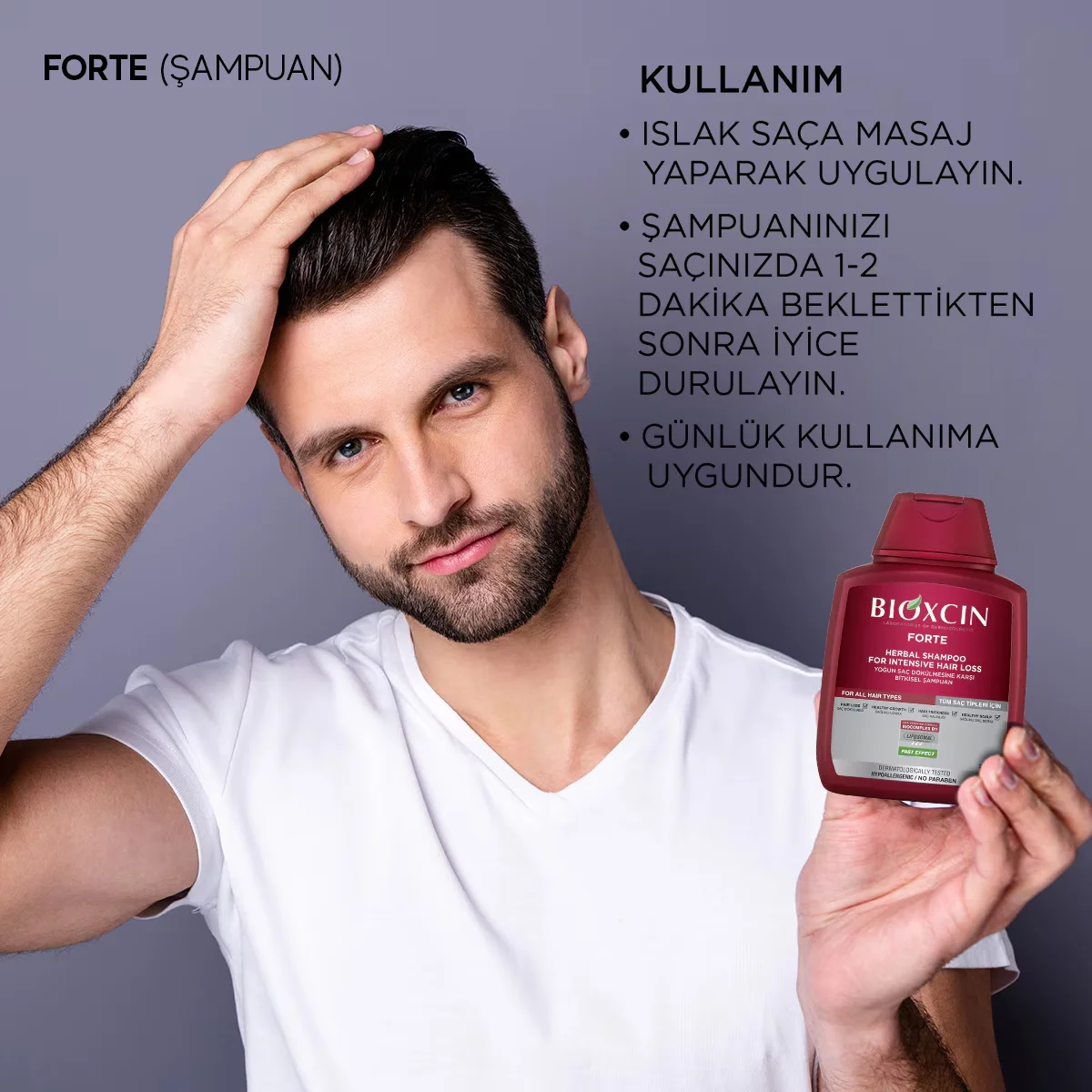 Bioxcin Forte Intensiv Shampoo gegen Haarausfall 300ml 3