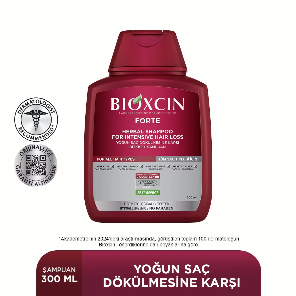 Bioxcin Forte Intensiv Shampoo gegen Haarausfall 300ml 6