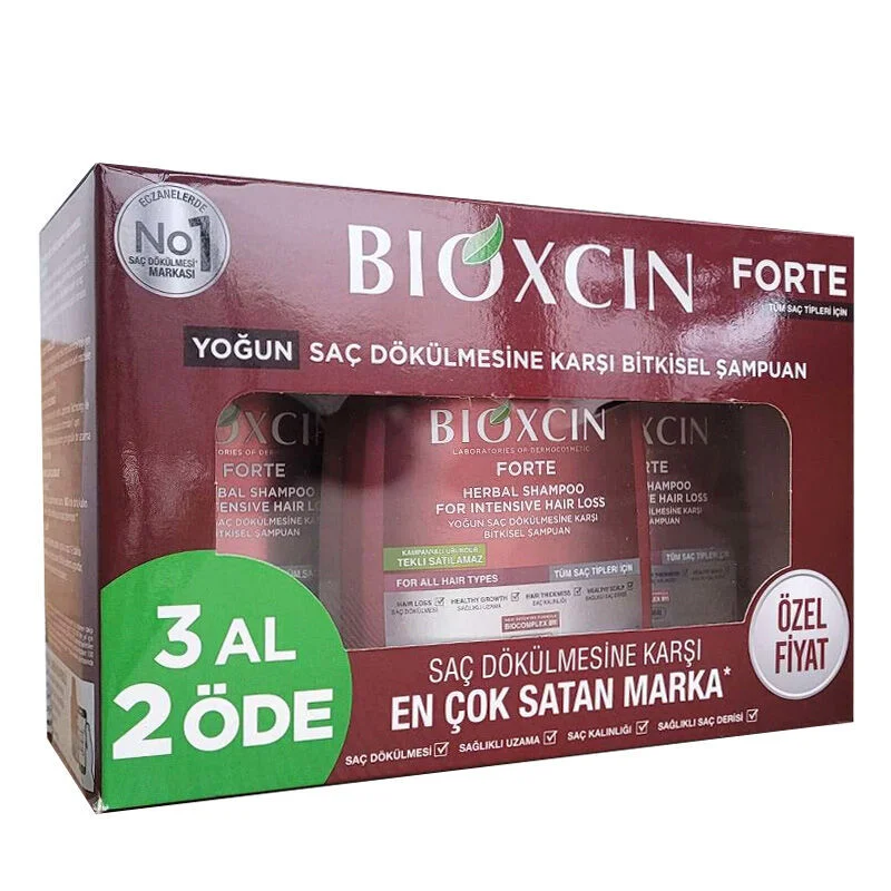 Bioxcin شامبو بيوكسين فورتيه لعلاج تساقط الشعر الشديد ٣ × ٣٠٠ مل 4