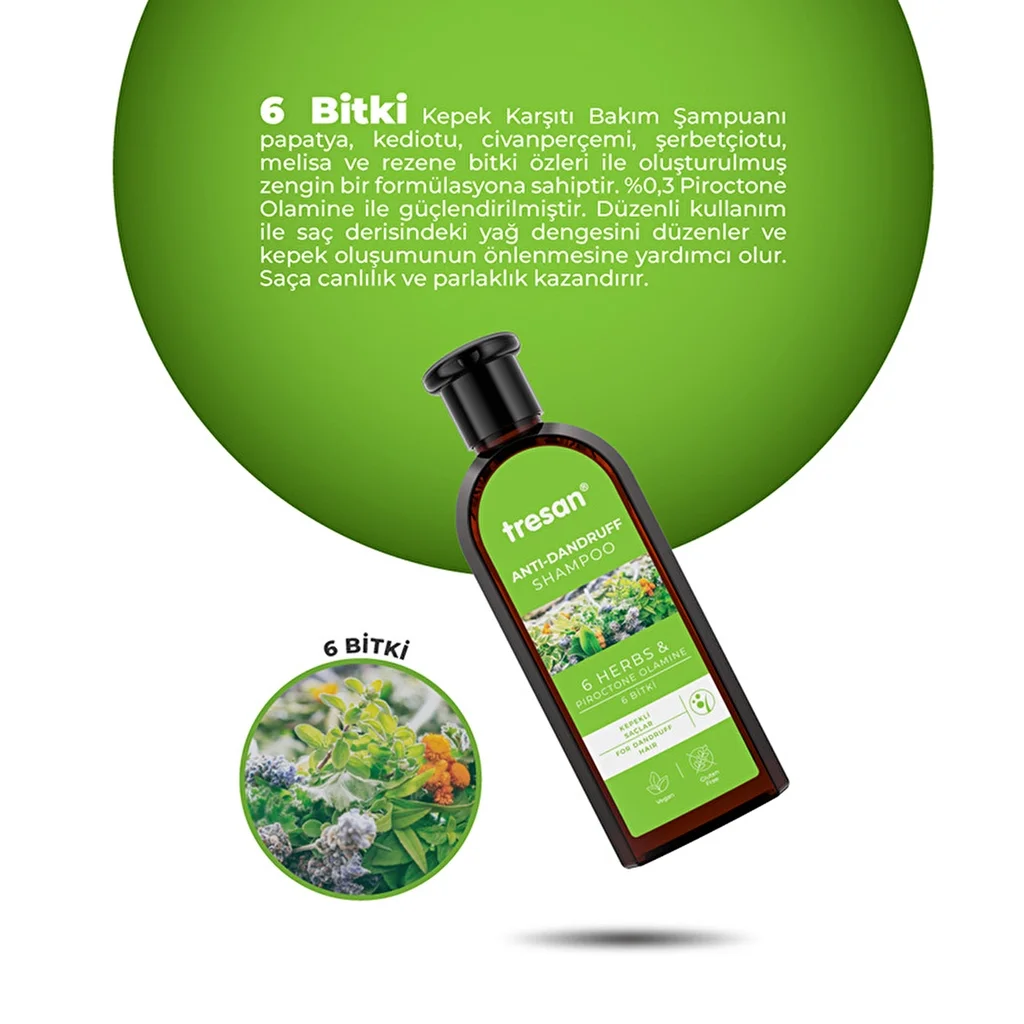 Tresan 6 Herbs Anti-Dandruff Shampoo 300 ml 6