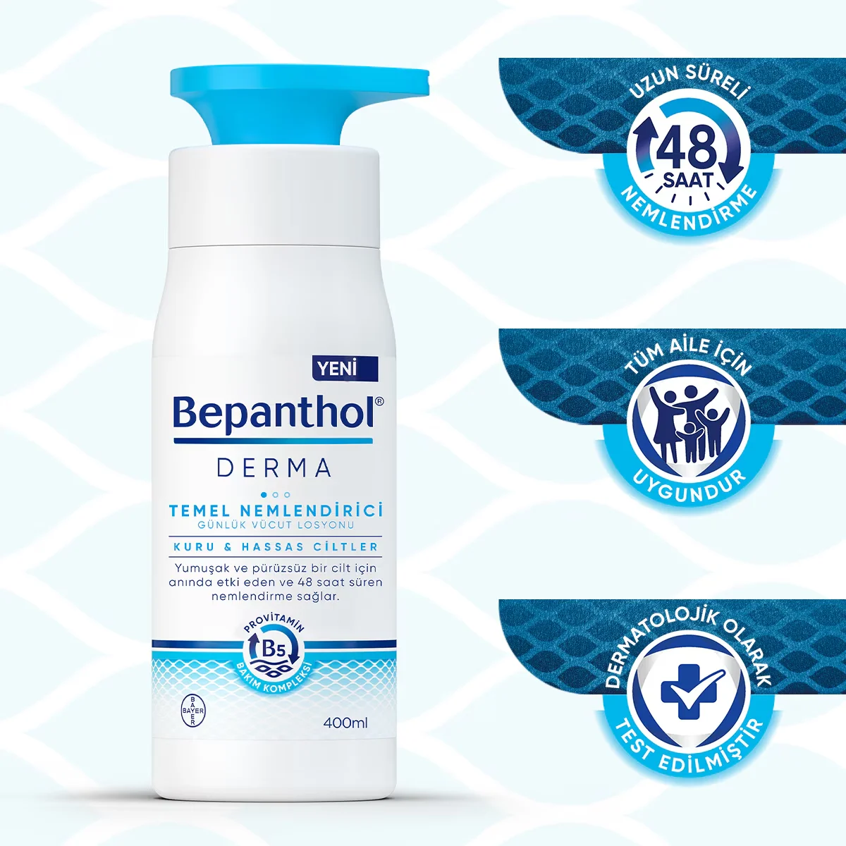 Bepanthol لوشن بيبانثول ديرما الأساسي المرطب اليومي للجسم 400 مل 2