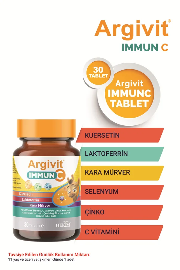 Hekim İlaç Argivit Immun Dietary Supplement 30 Capsules 2