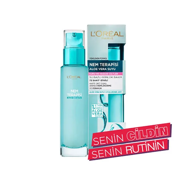 L'Oreal Paris لوريال باريس مرطب علاجي بخلاصة الصبار للبشرة الجافة والحساسة 70 مل 6