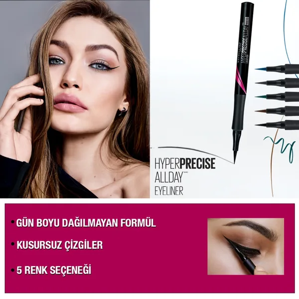Maybelline Hyper Precise Allday Matte Eyeliner - Black 5