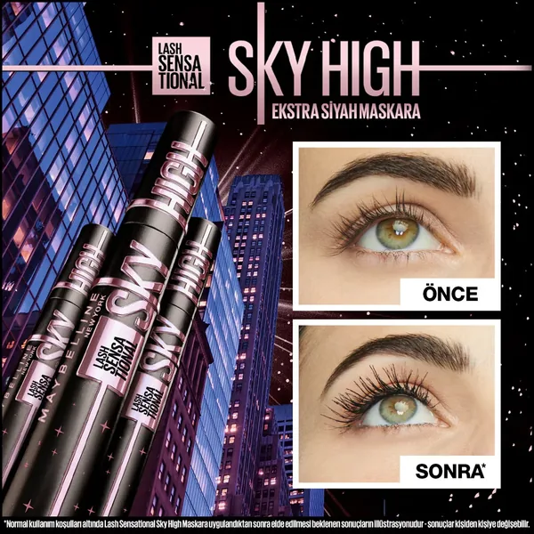 Maybelline Lash Sensational Sky High Cosmic Black Maskara 7.2 ml 2