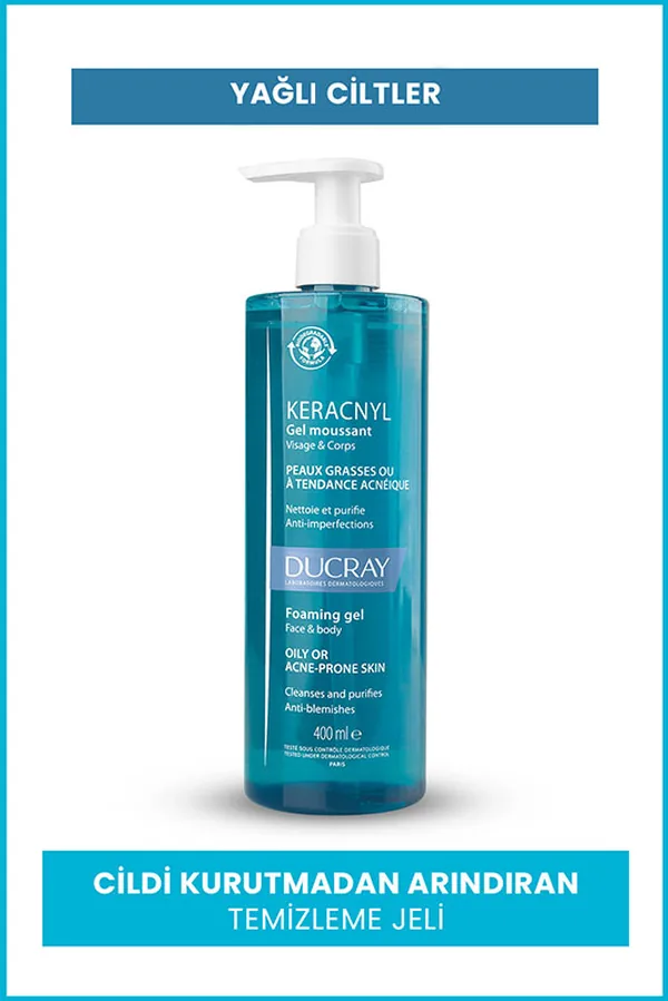 Ducray Keracnyl Cleansing Gel for Oily Skin 400 ml