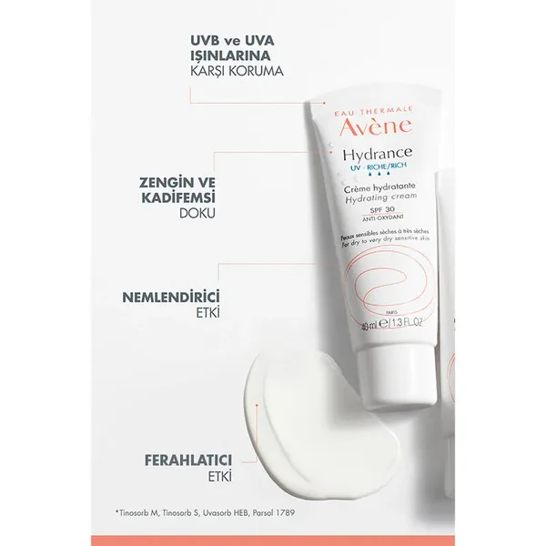 Avene Hydrance UV-Rich Hydrating Cream SPF 30 40 ml 4