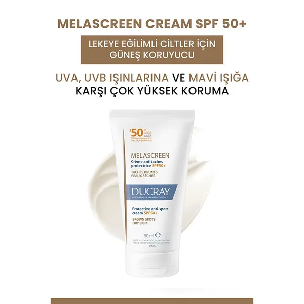 Ducray Melascreen Cream SPF50+ Spot-Prone Skin Sunscreen 50 ml 3