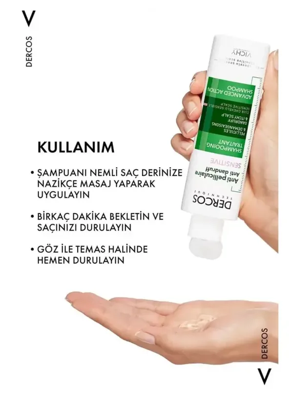 Vichy Dercos Anti Dandruff Shampoo 200 ml - Sensitive Scalp 3