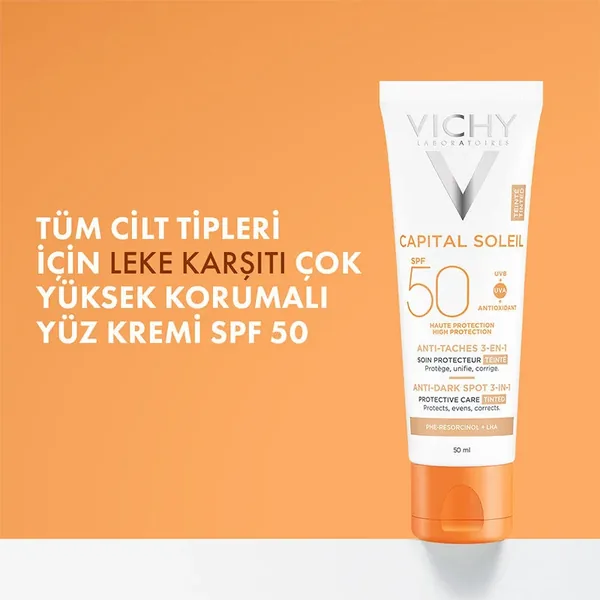 Vichy Capital Soleil Spf 50+ Anti Dark Spots Tinted Sun Cream 50 ml 4