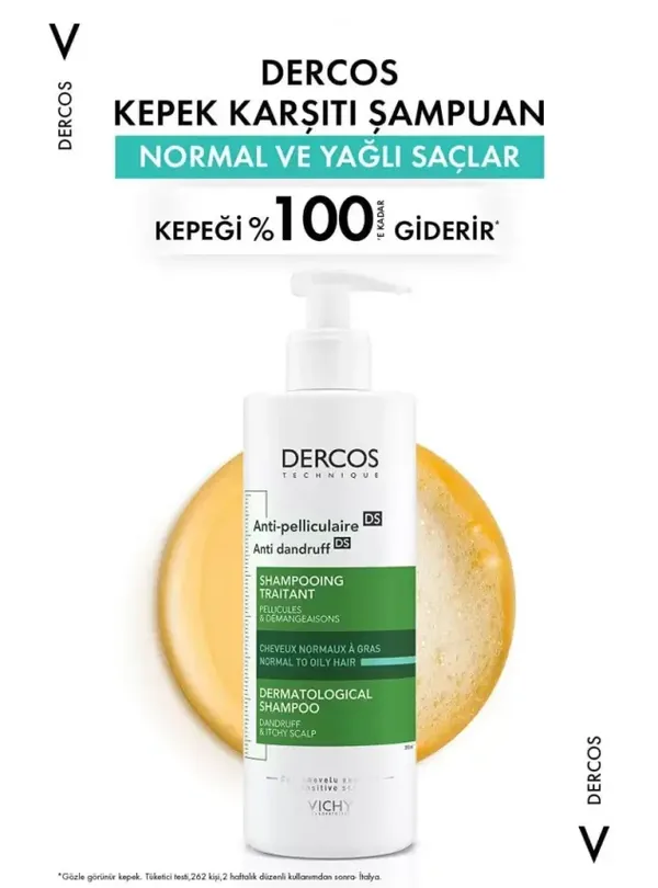 Vichy Dercos Anti Dandruff Shampoo 390 ml - Normal and Oily Hair 3
