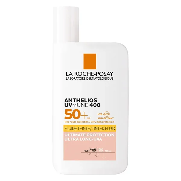 La Roche Posay Anthelios UVmune400 Invisible Fluid For All Skin Types Tinted SPF50+ Face Sunscreen 50 ml 2