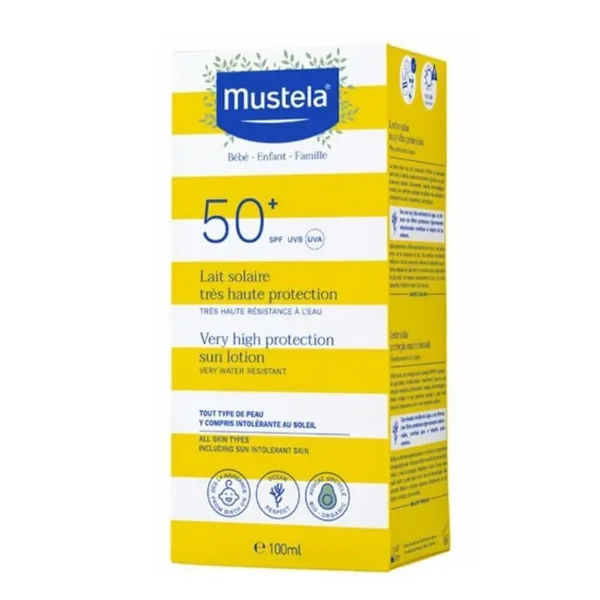 Солнцезащитный лосьон Mustela очень высокая защита SPF 50 100 мл