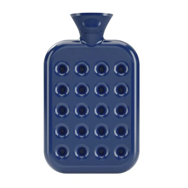 Fashy Honeycomb Hot Water Bottle - Navy Blue 1.2L
