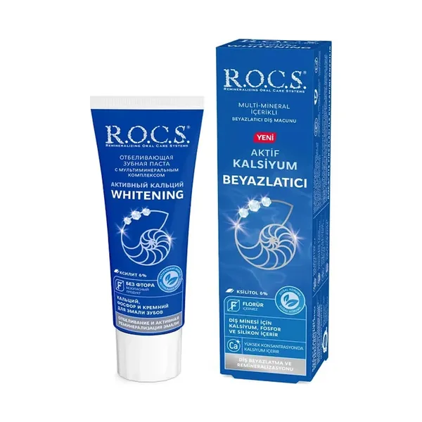 ROCS Active Calcium Whitening Zahnpasta 75ml 3