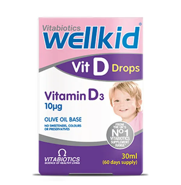 Vitabiotics Wellkid Vit Drops Vitamin D3 Dietary Supplement 30 ml