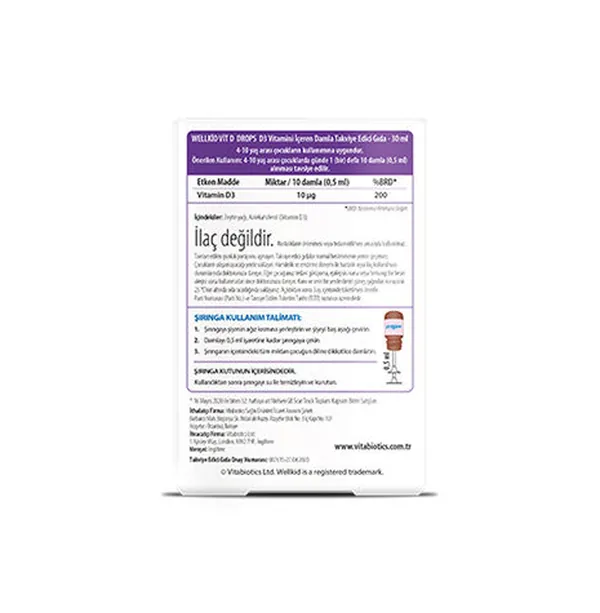 Vitabiotics Wellkid Vit Drops Vitamin D3 Dietary Supplement 30 ml 2