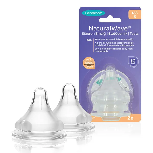 Lansinoh Natural Wave Bottle Nipple - Slow Flow