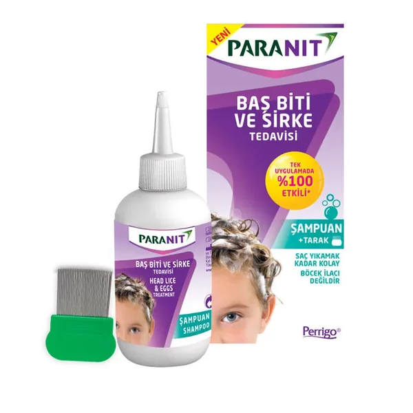 Schnelle Läusebehandlung: Paranit Shampoo + Kamm 100 ml 2