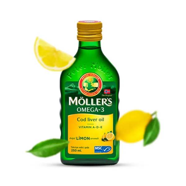 Möller's Omega 3 Lemon Fish Oil Syrup 250 ml 3