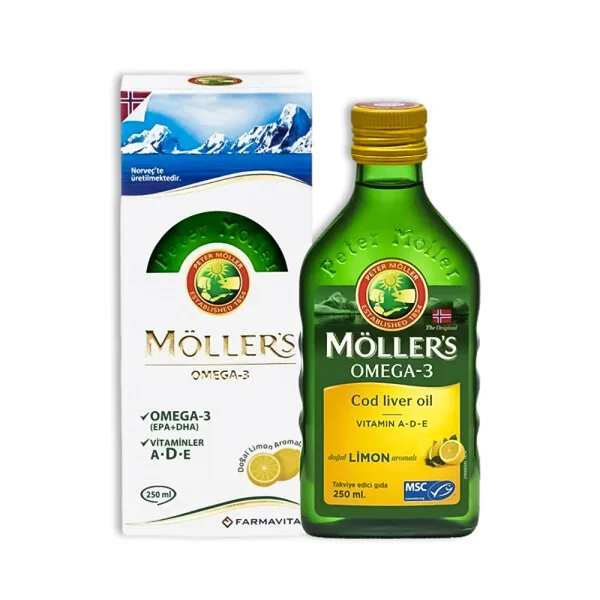 Möller's Omega 3 Lemon Fish Oil Syrup 250 ml 2