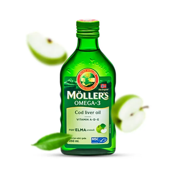 Möller's Omega 3 Natural Apple Flavored Fish Oil Syrup 250 ml 3