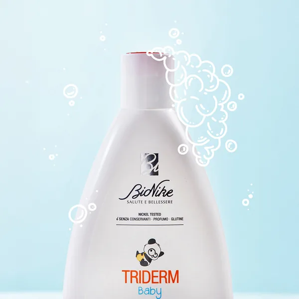 شعر نظيف وفروة رأس محمية مع شامبو Bionike Triderm Baby 2