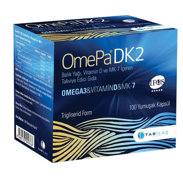 Omepa DK2 Omega 3 - Vitamin D - Menaq7 100 Soft Capsule 2