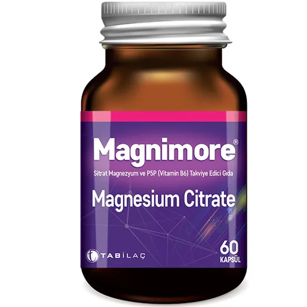 Magnimore Magnesium Citrate and P5P (Vitamin B6) 60 Capsules 2