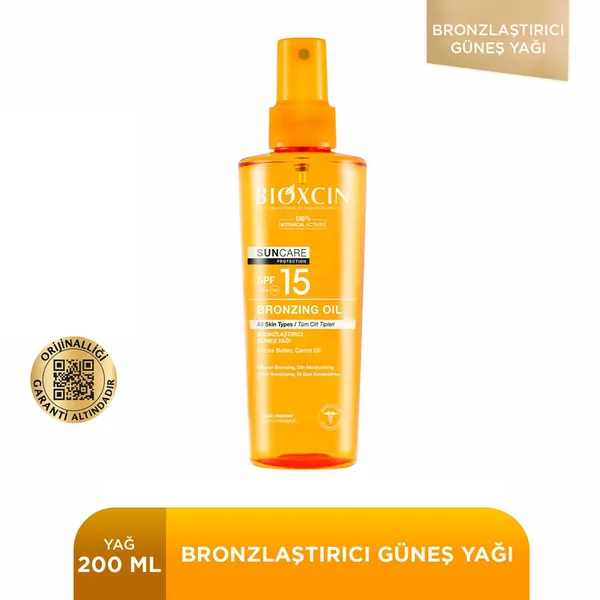 Bioxcin Sun Care Tanning Oil for All Skin Types SPF 15 200 ml 2