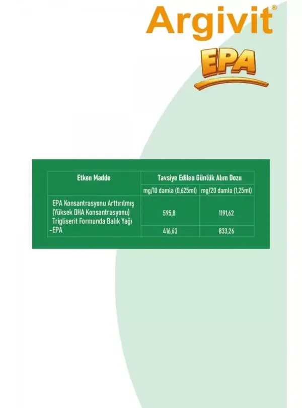 Argivit EPA Damla 10ml 4