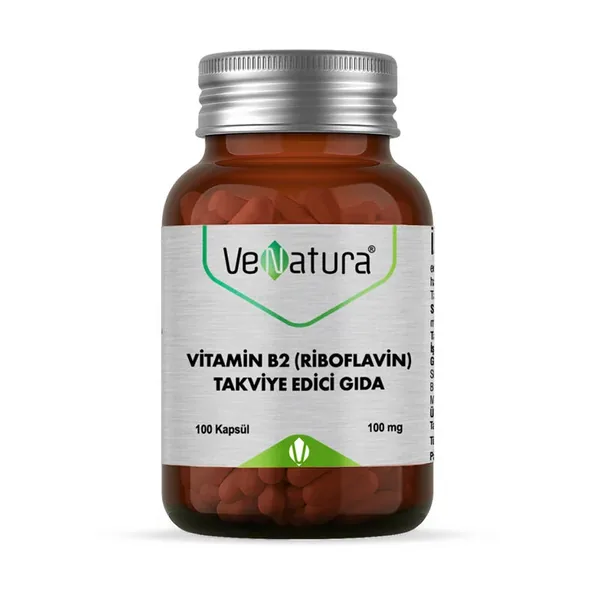 VeNatura Vitamin B2 (Riboflavin) Food Supplement 100 capsules 2