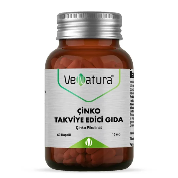 VeNatura Zinc Food Supplement 60 Capsules 2