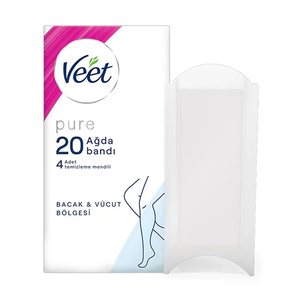 Veet Hypoallergenic Wax Strip Pure Leg and Body Area 20 pcs