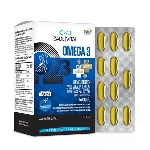 Zade Vital Premium Omega 3 Fish Oil General Support 45 Capsules 4