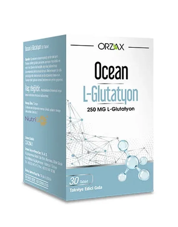 Orzax Ocean L-Glutathione 250 mg 30 Tablet Food Supplement